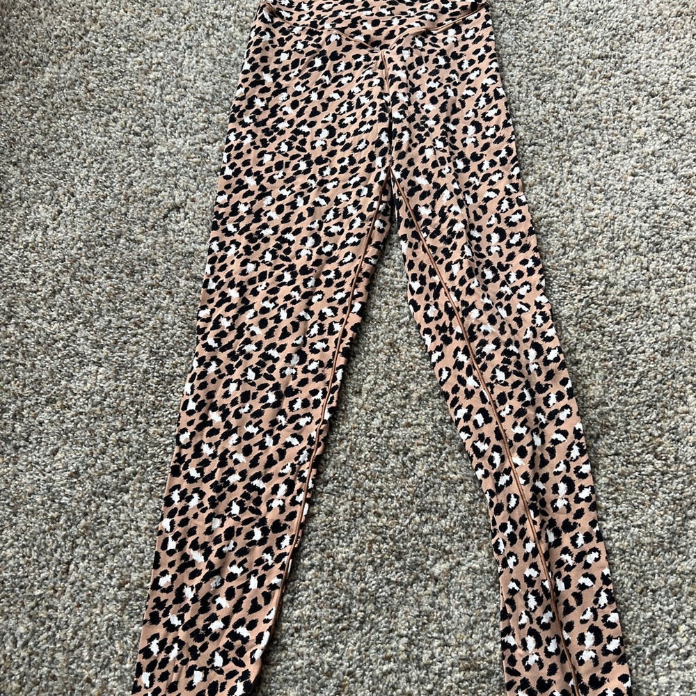 Aerie Leopard Print Crossover Leggings